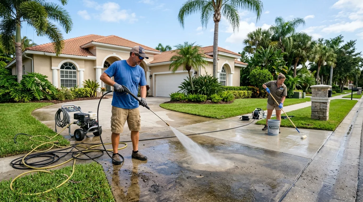 Punta Gorda Concrete Driveway Maintenance: Seal, Clean & Protect